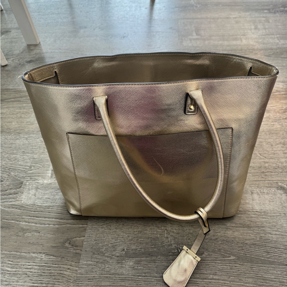 Merona Metallic Gold Tote Bag